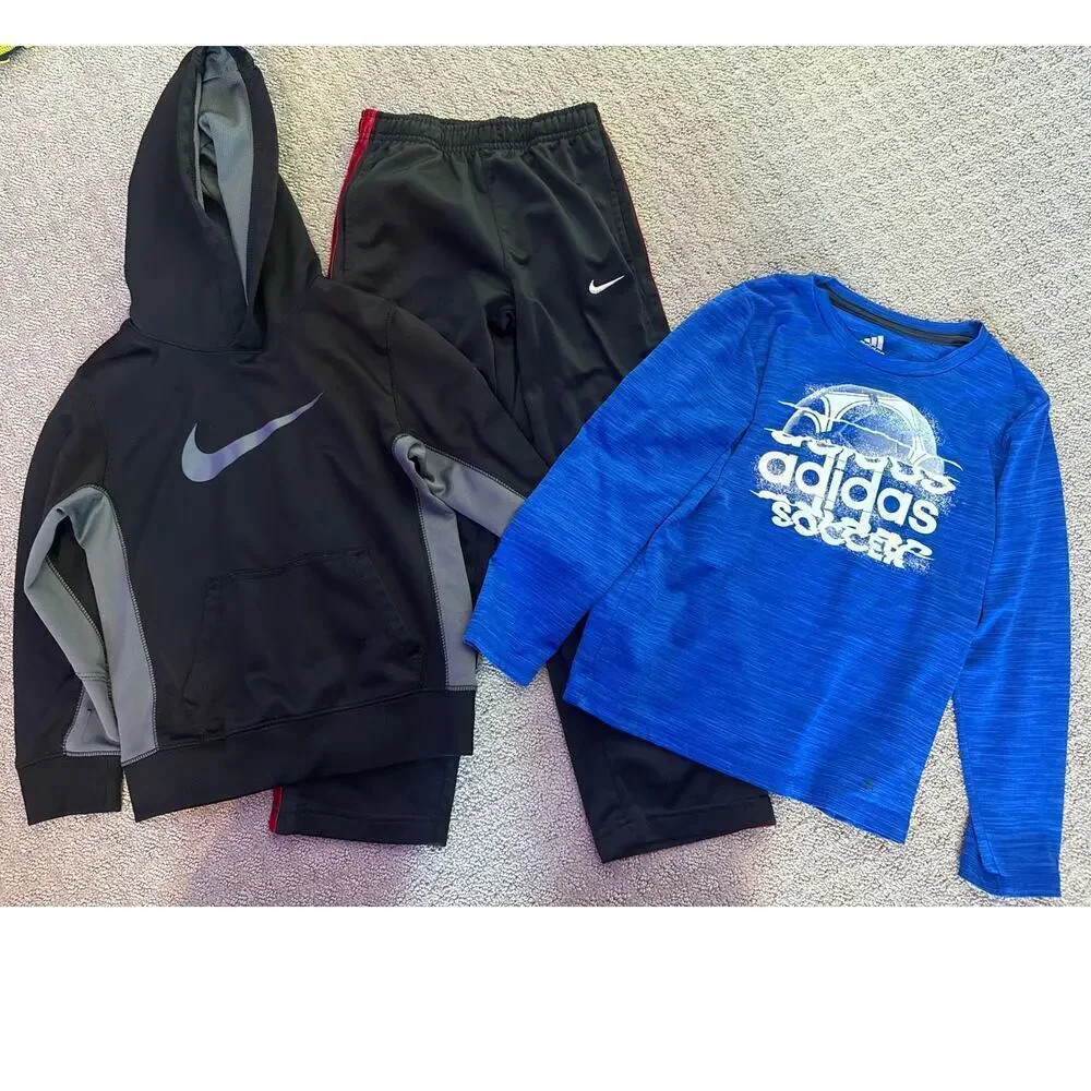 Boys Nike & Adidas Bundle (3) Little Boys Hoodie, Pants, & Shirt, sz 6 - Picture 1 of 15